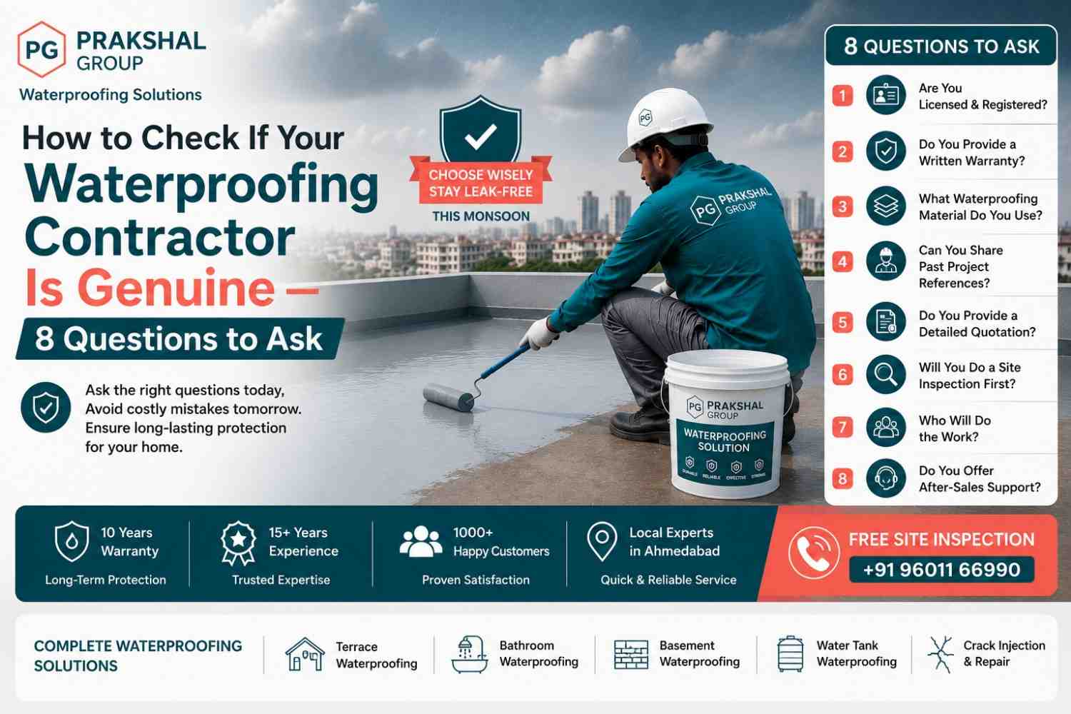 How to Check If Your Waterproofing Contractor Is Genuine — 8 Questions to Ask